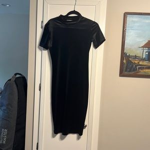 Black velvet dress